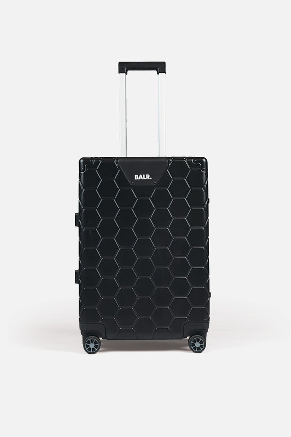 balr. Romeo Embossed Hexagon Suitcase M Jet Black
