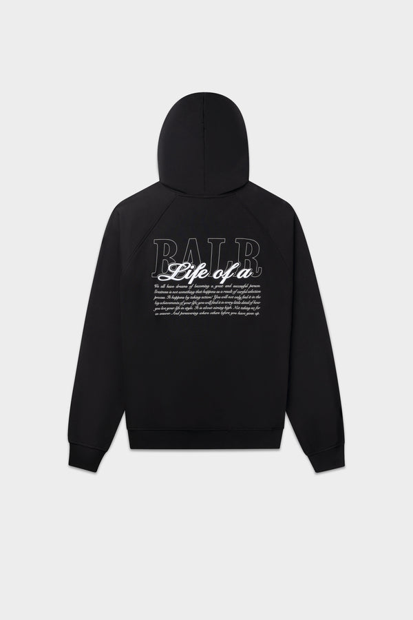 Balr. Script Relaxed Fit Hoodie Jet Black