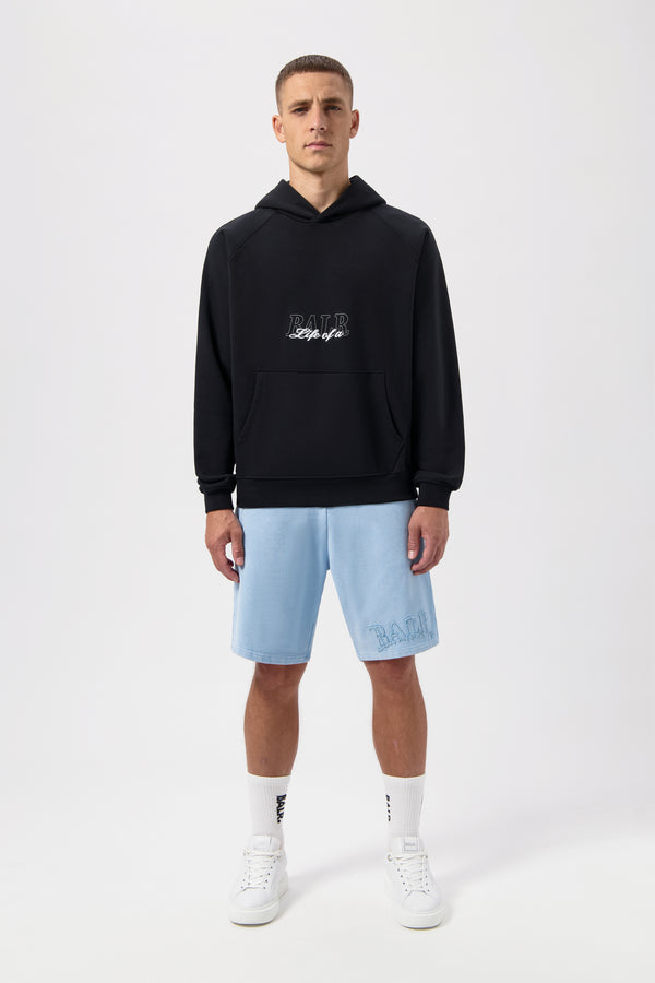 Balr. Script Relaxed Fit Hoodie Jet Black