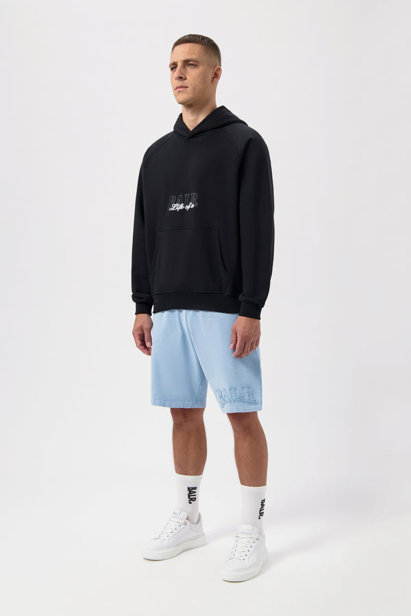 Balr. Script Relaxed Fit Hoodie Jet Black