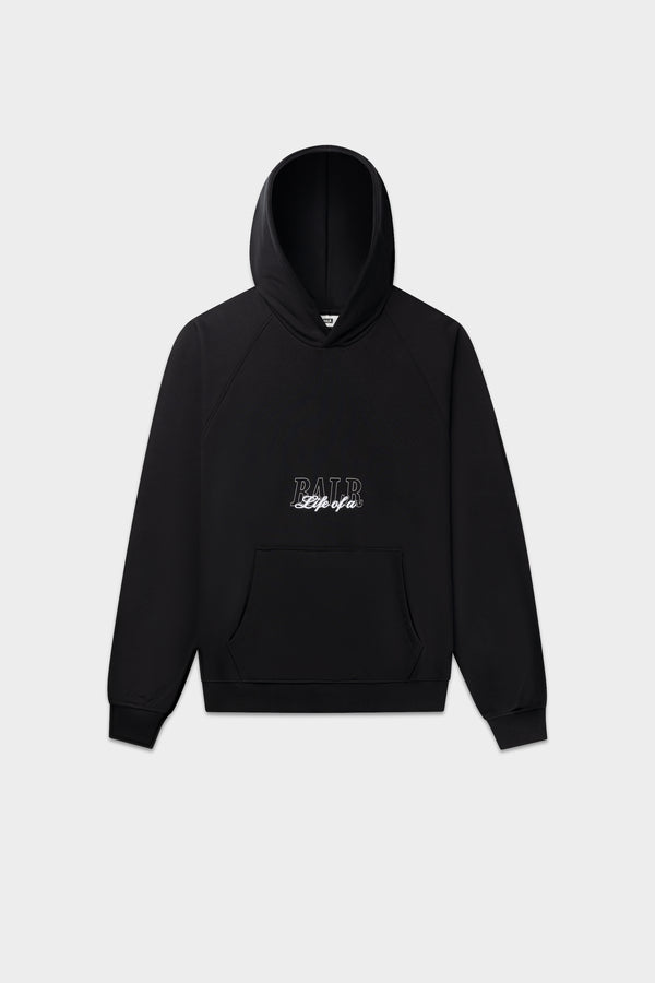 balr. Script Relaxed Fit Hoodie Jet Black