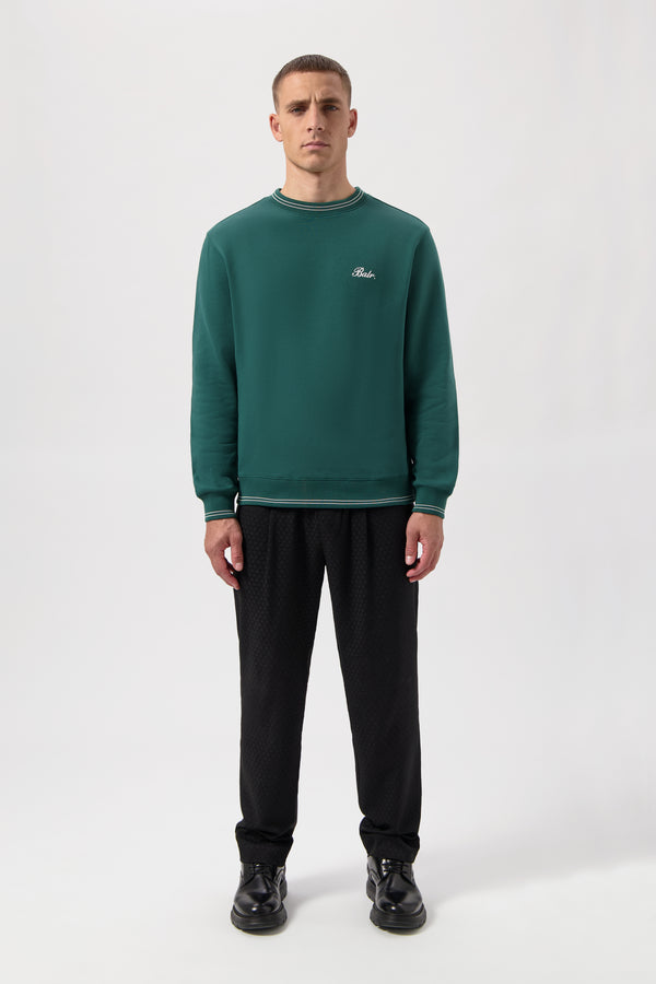 Balr. Tape Striped Crewneck Botanical Green