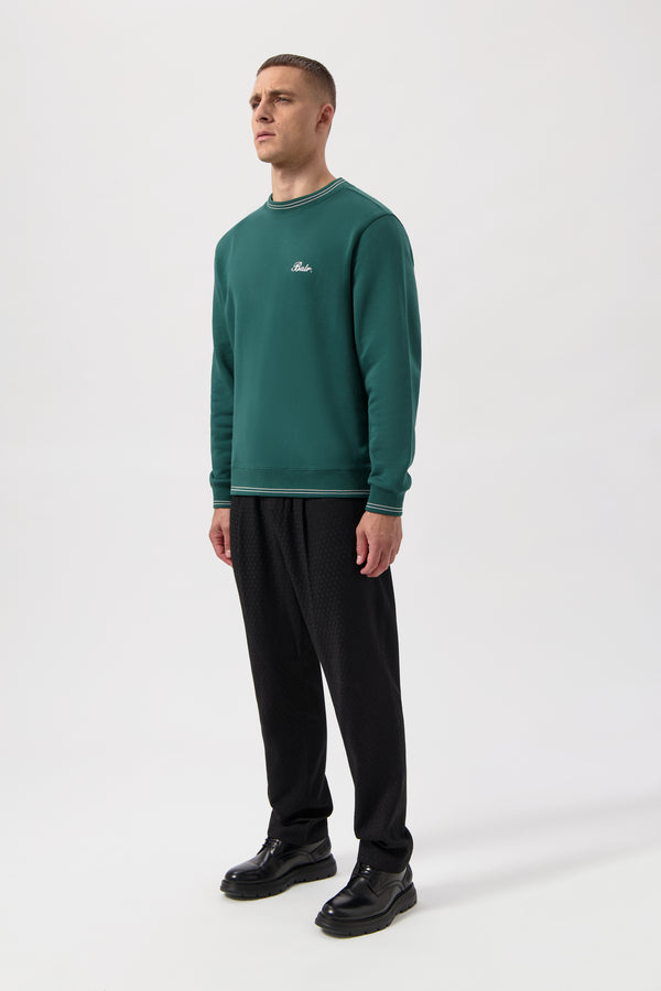 Balr. Tape Striped Crewneck Botanical Green