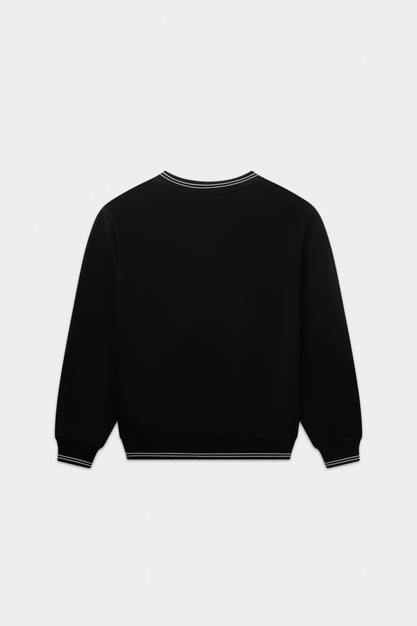 Balr. Tape Striped Crewneck Jet Black