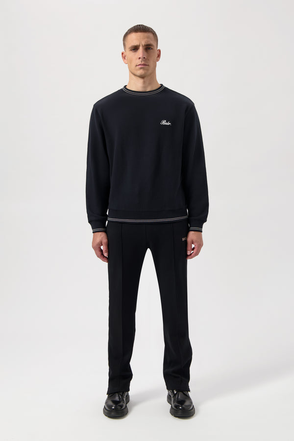 Balr. Tape Striped Crewneck Jet Black