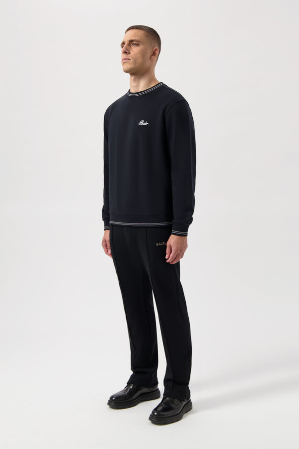 Balr. Tape Striped Crewneck Jet Black