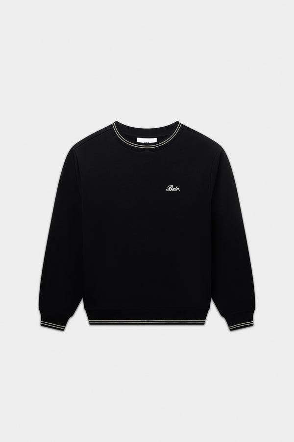 balr. Tape Striped Crewneck Jet Black