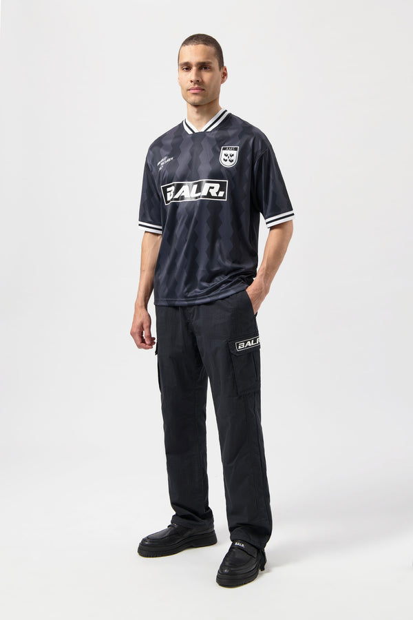 Balr. The Club Box Fit Jersey Anthracite/Jet Black
