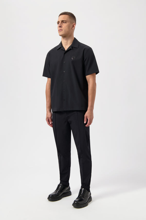Balr. Hex-Series Relaxed Korte Mouwen Overshirt Jet Black
