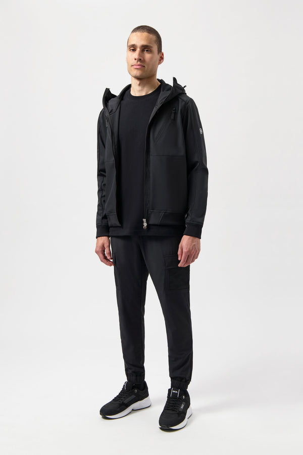 Balr. Hexline Regular Fit Soft Shell Jacket Jet Black