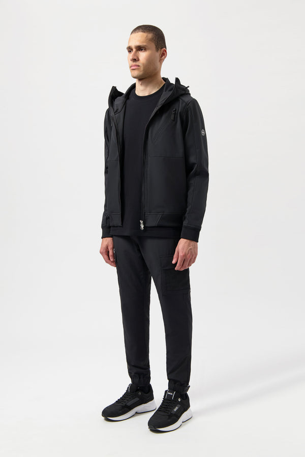 Balr. Hexline Regular Fit Soft Shell Jacket Jet Black