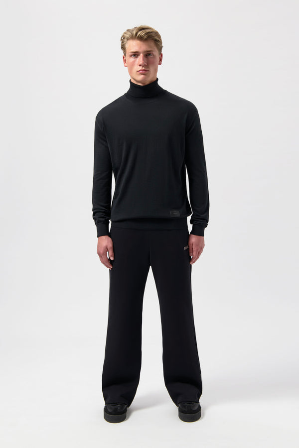 Balr. Q-Series Regular Fit Fine Knit Turtleneck Jet Black