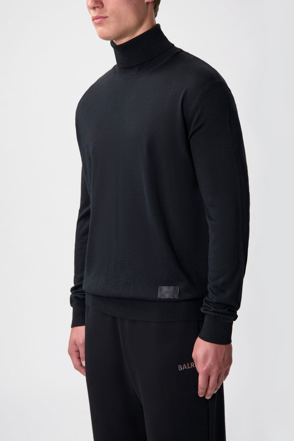 Balr. Q-Series Regular Fit Fine Knit Turtleneck Jet Black