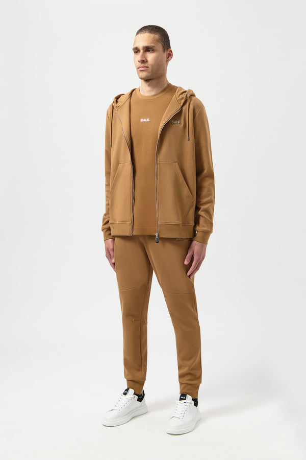 Balr. Q-Series Regular Fit Zip Through Hoodie Toasted Coconut