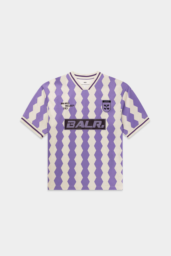 balr. The Club Box Fit Jersey White Swan/Paisley Purple