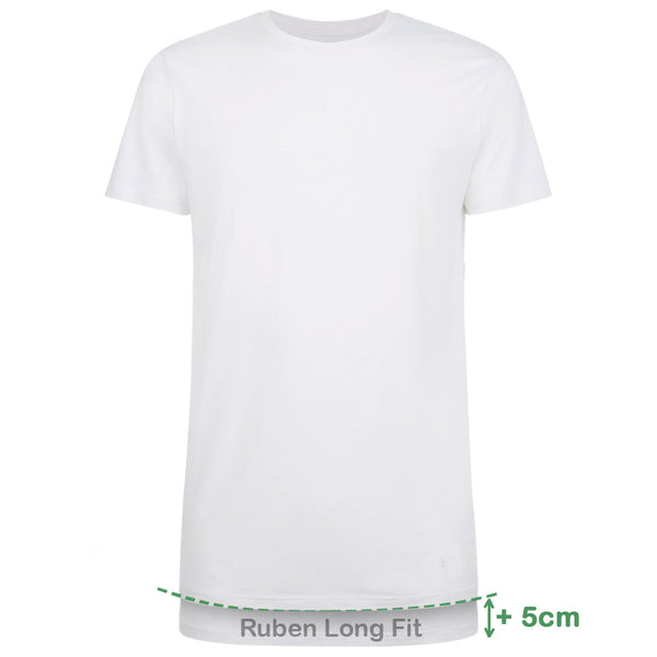 bamboo basics Long Fit T-Shirts Ruben ronde hals