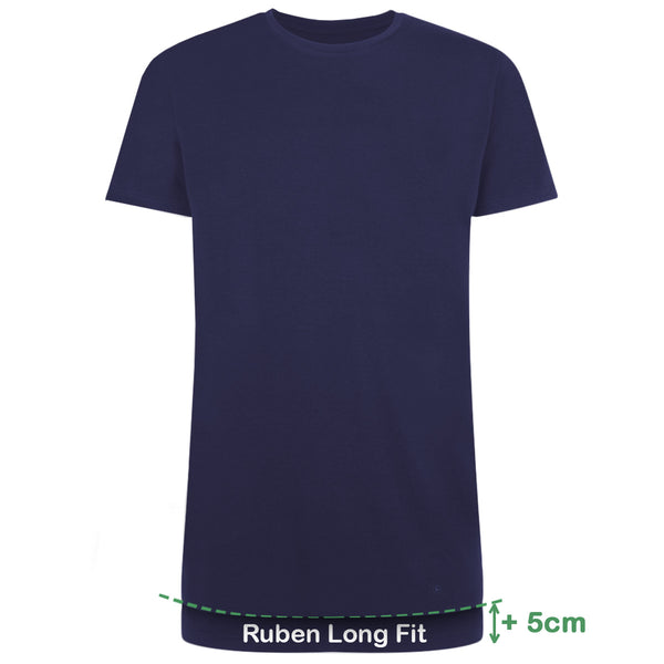 bamboo basics Long Fit T-Shirts Ruben ronde hals