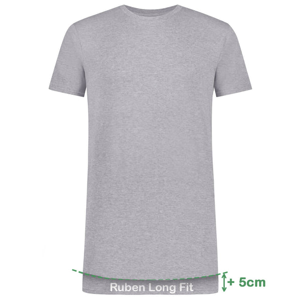 bamboo basics Long Fit T-Shirts Ruben ronde hals