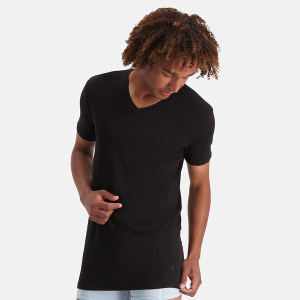 Bamboo Basics Long Fit T-Shirts Velo V-hals