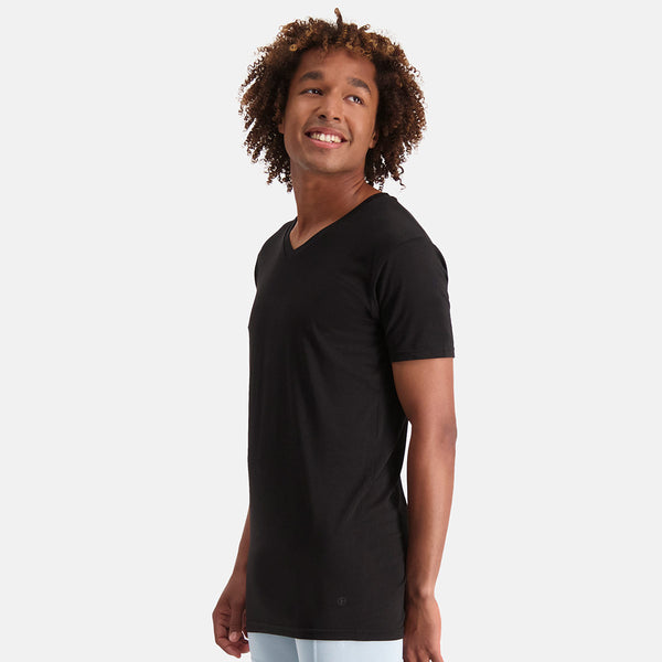 Bamboo Basics Long Fit T-Shirts Velo V-hals