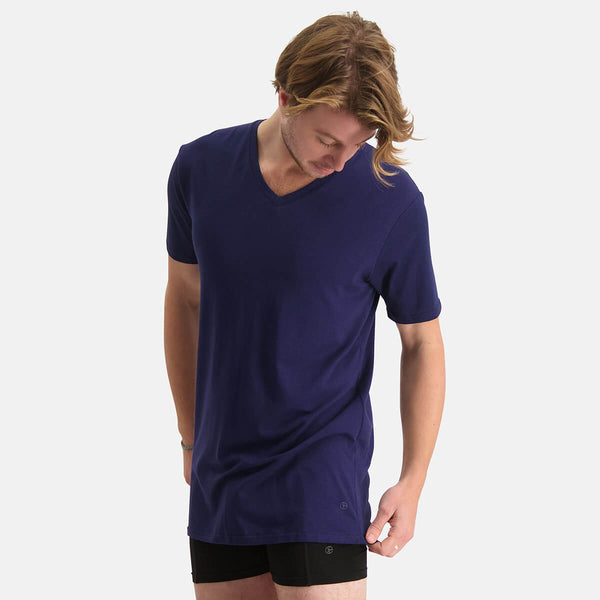 Bamboo Basics Long Fit T-Shirts Velo V-hals