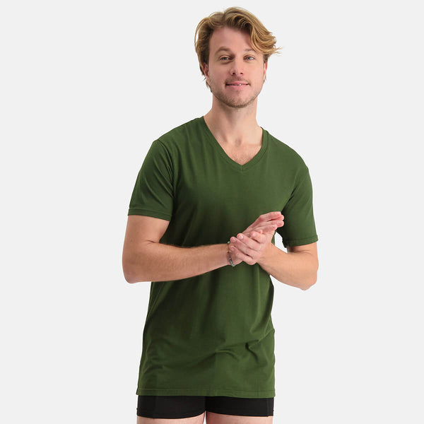 Bamboo Basics Long Fit T-Shirts Velo V-hals