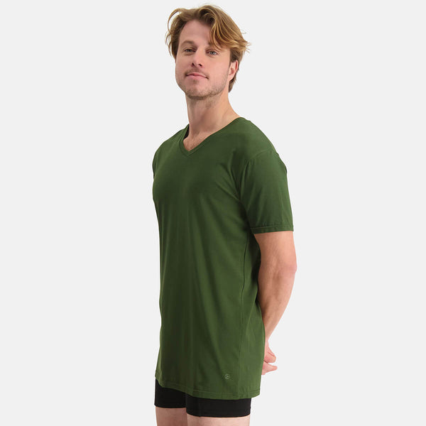 Bamboo Basics Long Fit T-Shirts Velo V-hals