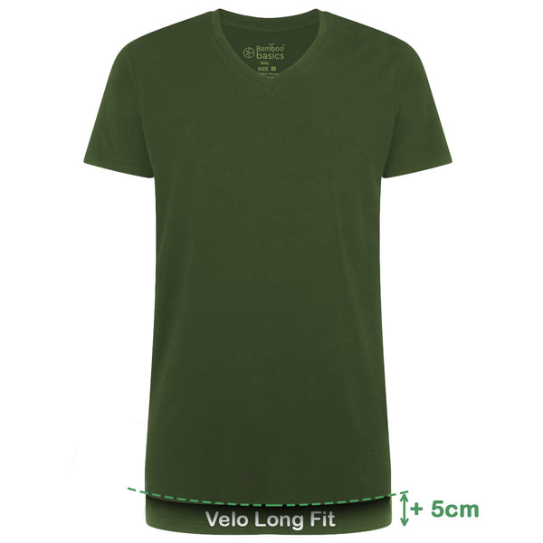 bamboo basics Long Fit T-Shirts Velo V-hals