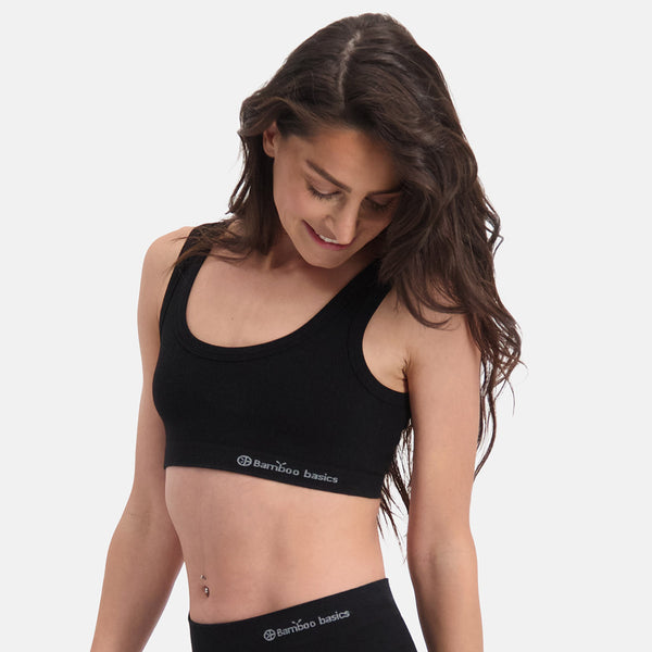 Bamboo Basics Seamless Rib Bra Ruby