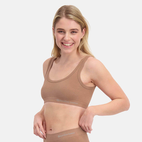 Bamboo Basics Seamless Rib Bra Ruby