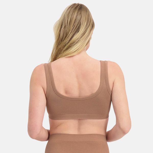 Bamboo Basics Seamless Rib Bra Ruby