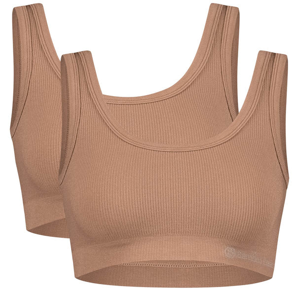 bamboo basics Seamless Rib Bra Ruby