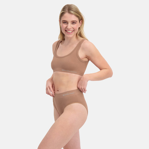 Bamboo Basics Seamless Rib Full Briefs Rosa