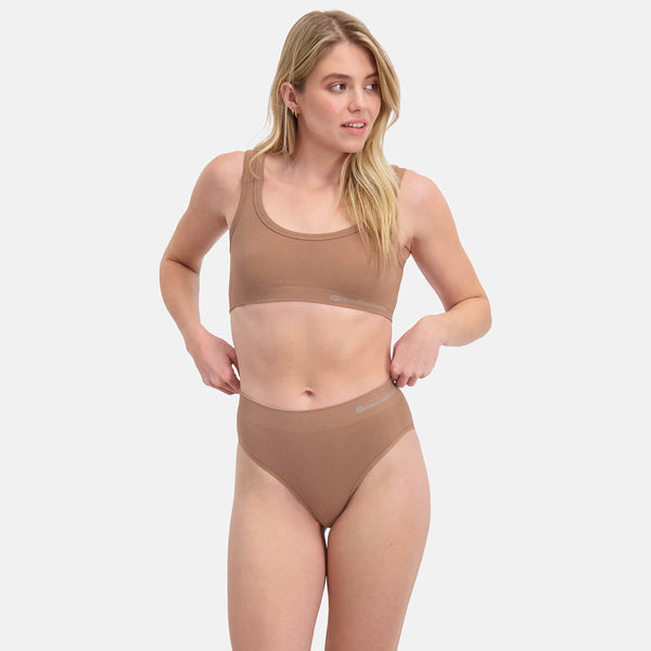 bamboo basics Seamless Rib Full Briefs Rosa