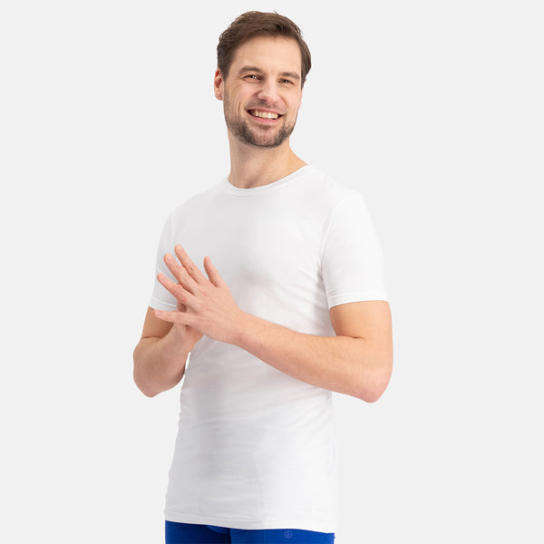 bamboo basics Slimfit T-Shirts Reno ronde hals