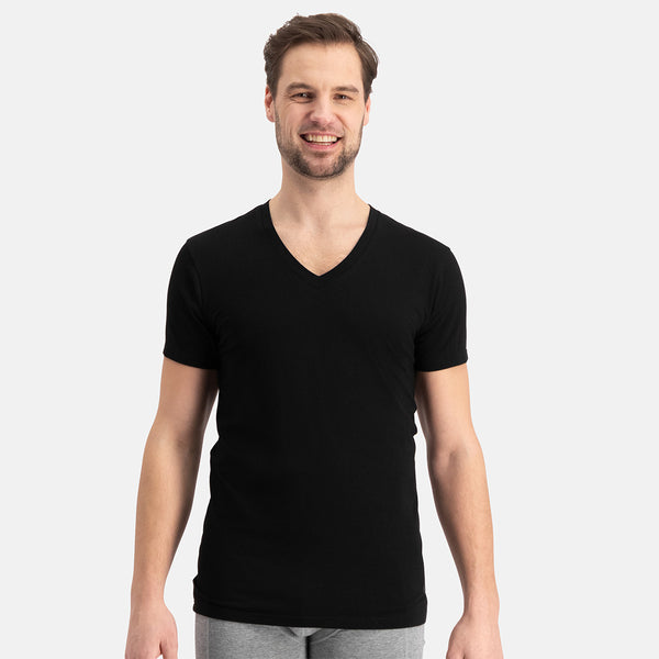 bamboo basics Slimfit T-Shirts Vinn V-hals