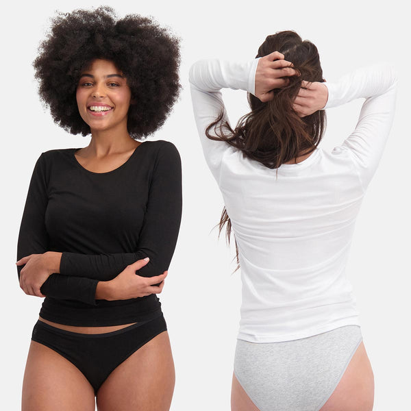 Bamboo Basics T-shirts Lange Mouw Lara (4-pack)