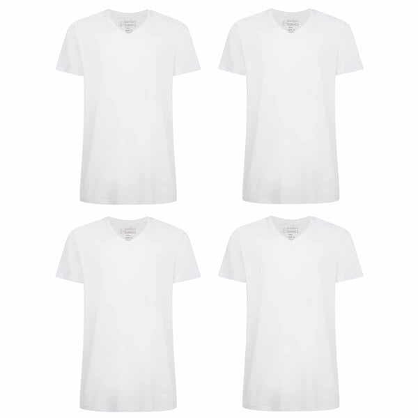 bamboo basics T-Shirts Velo V-hals (4-pack)