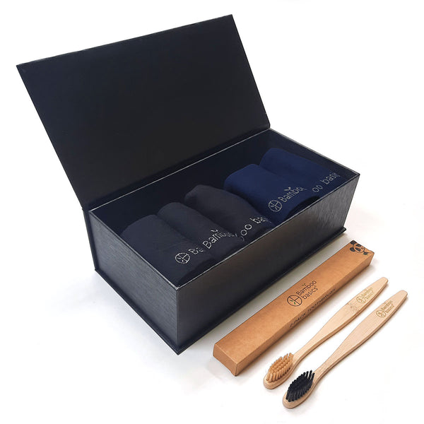 bamboo basics Luxe Giftpack Sokken Beau + 2 tandenborstels
