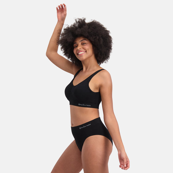Bamboo Basics Seamless Padded Bra + Full Brief (3-pack)