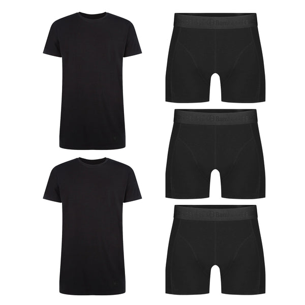bamboo basics T-shirts ronde hals (2-pack) + Boxershorts (3-pack)