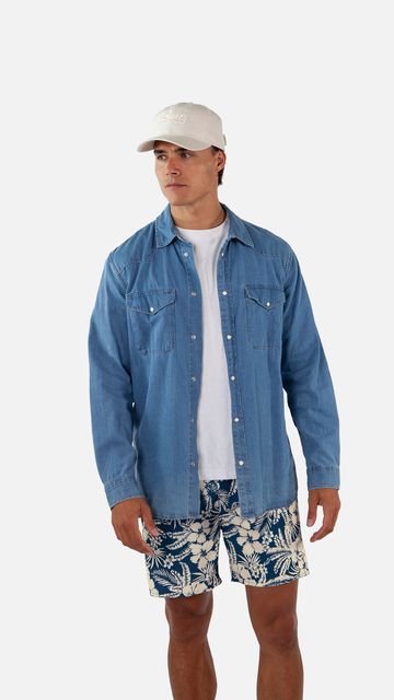 Barts Warrin Cap Denim Pet Met BARTS Opdruk