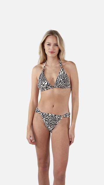 Barts Nassa Folded Bikini Briefs Bikinihöschen Mit Schwarz/weißem Print