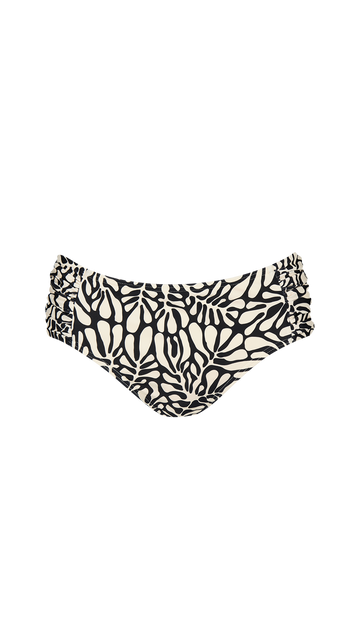 Barts Nassa Mid Waist Briefs Mid Waist Bikinibroekje Met Zwart/wit Print