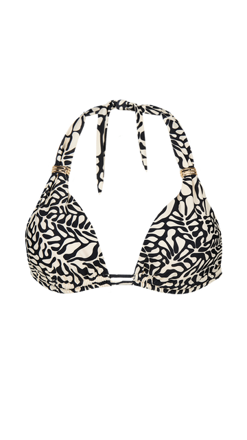 barts Nassa Triangle Triangel bikinitop met zwart/wit print