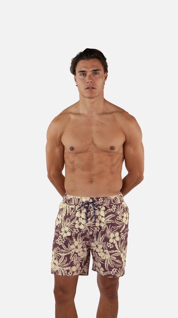 Barts Nillas Shorts Heren Zwembroek Met Bloem Dessin