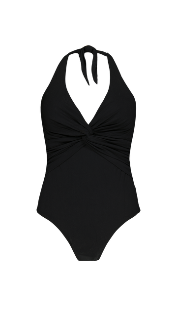 barts Solid Halter Shaping One Piece Badpak met v-hals