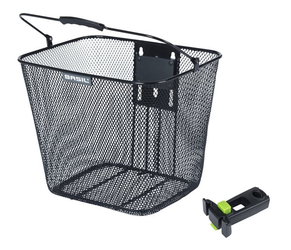 Basil Basil Bilbao KF + Stem Holder - Fietsmand - Zwart