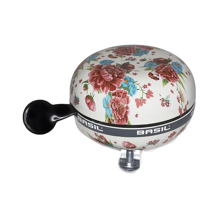 basil Basil Bloom - fietsbel - 80 mm - wit met bloemen