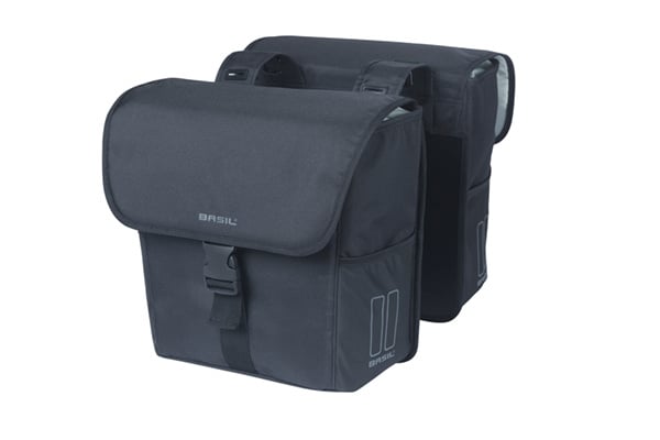 basil Basil GO - dubbele fietstas - 32 liter - zwart